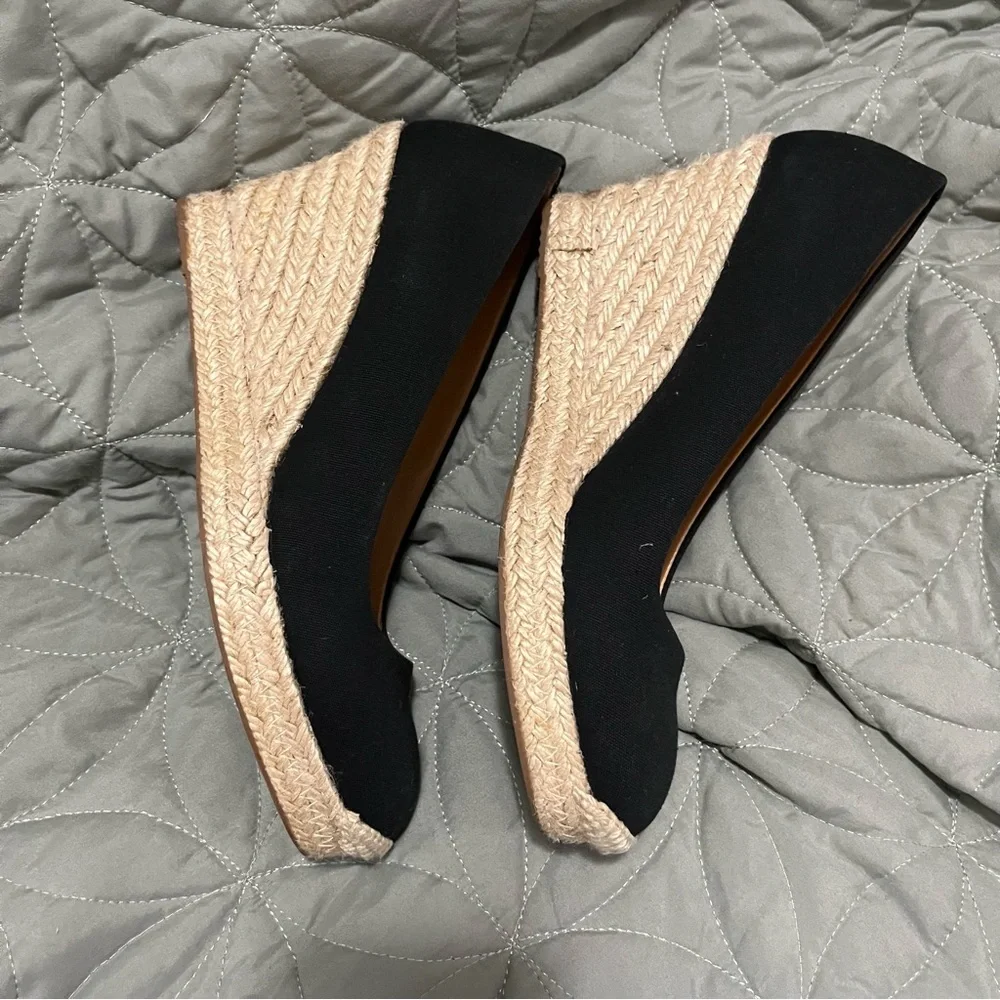 J Crew Canvas espadrille wedges Platform with Jute Size 9 - Picture 5 of 8